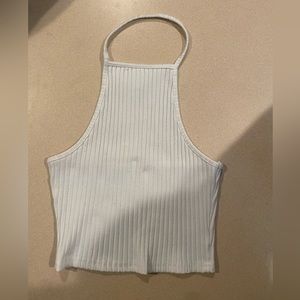 Women’s White Sweater Halter Top Crop Top Size Small